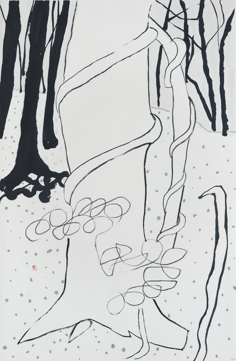 장병언, structure landscape 057, ink_on_paper, painting, 2026